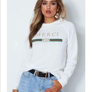Whitefox white Merci Sweater